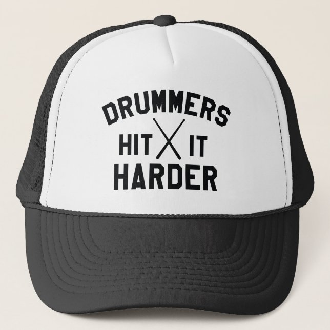 Drummer treffen es schwerer truckerkappe (Vorderseite)