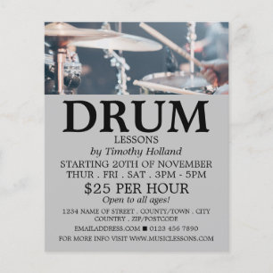 Drummer, Trommelwerbung Flyer