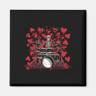 Drummer Valentinstag Rock'n'Roll Drum Music Liebe Magnet