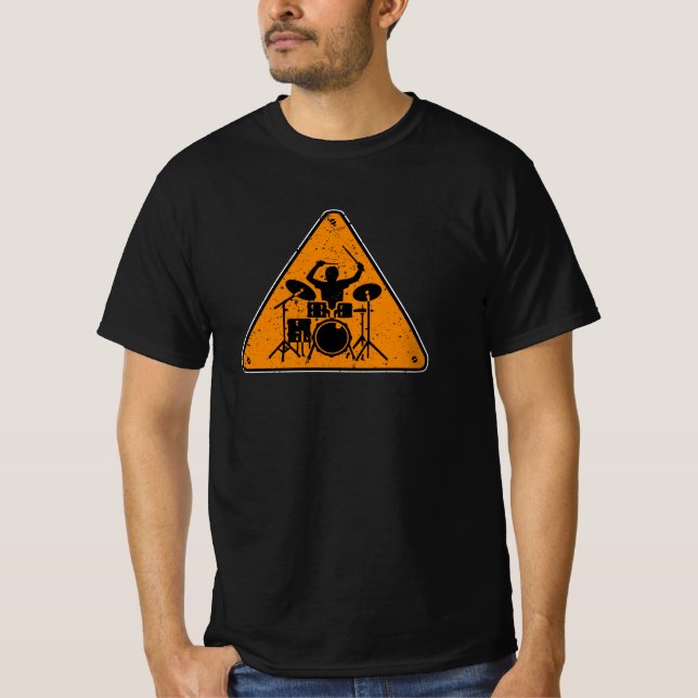 Drummer Vintag Sign T-Shirt (Vorderseite)