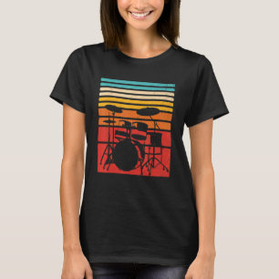 Drummer Vintage Schlagzeug Musik Lover Retro Drum T-Shirt