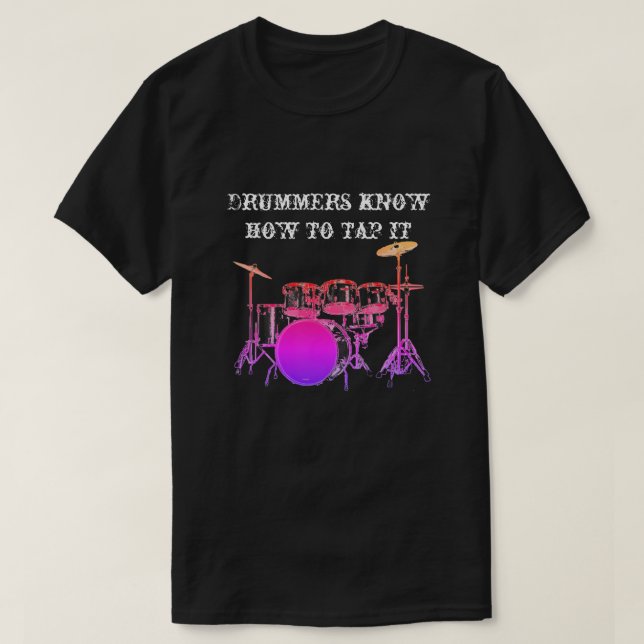 Drummer witzig T-Shirt (Design vorne)