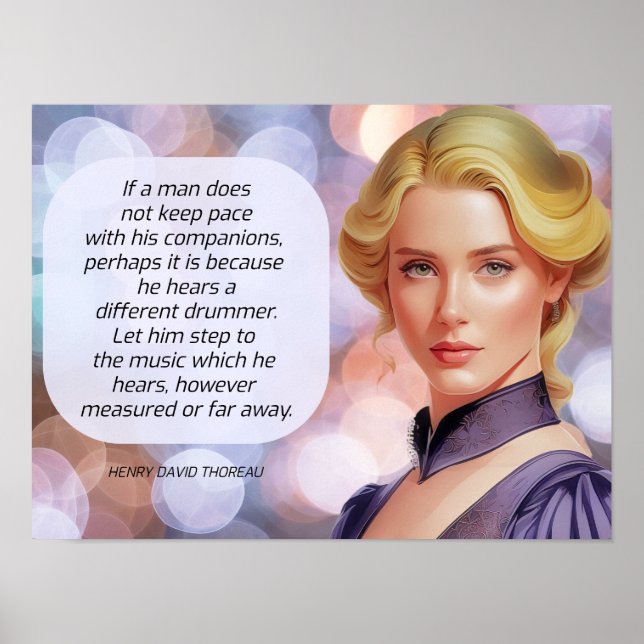 Drummer-Zitat Thoreau Poster (Vorne)