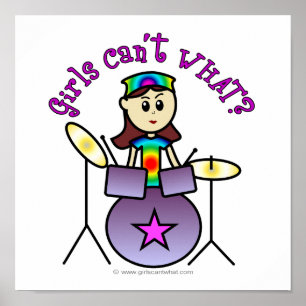 Drummermädchen Poster