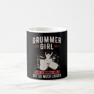 Drummermädchen  Schlagzeug Kaffeetasse