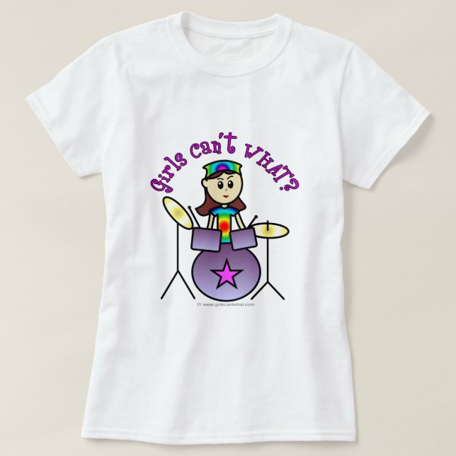 Drummermädchen T-Shirt (Design vorne)