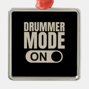 Drummermodus eingeschaltet ornament aus metall