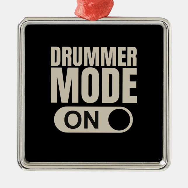Drummermodus eingeschaltet ornament aus metall (Vorne)
