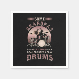 Drummers Music Lovers Drumming Musicians Real Gran Serviette