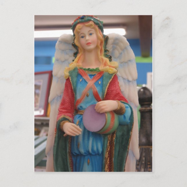 Drumming Angel Postkarte (Vorderseite)