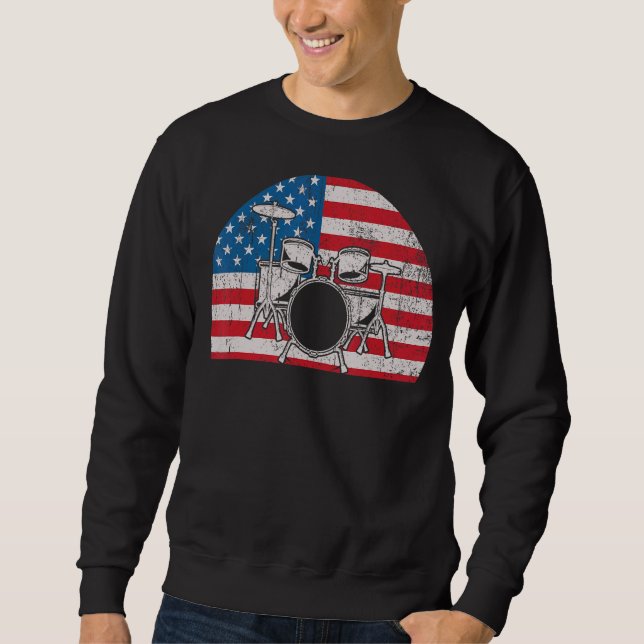 Drumming für Männer Frauen Kinder Drummer Schlagze Sweatshirt (Vorderseite)