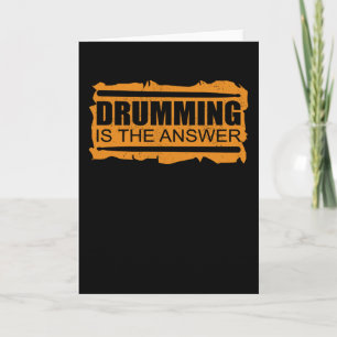 Drumming ist die Antwort   Drums Drummer Gift Karte