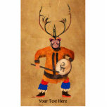 Drumming Shaman Fotoskulptur Magnet<br><div class="desc">Ein nördlicher Schamane,  der Buckskin-Kleidung und Karibu (Rentier)-Antlers trägt,  spielt ein Trommelritual,  um mit Geistern zu kommunizieren und zwischen Reisen zu reisen. Passen Sie Ihren eigenen Text an.</div>