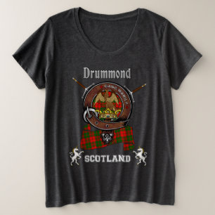 Drummond Clan Abzeichen mit Schwertern Große Größe T-Shirt