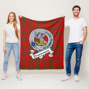 Drummond Clan Abzeichen Tartan Kariert Fleecedecke