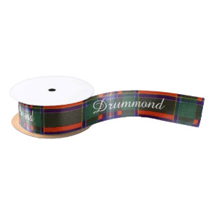 Drummond Clan karierter schottischer Tartan Satinband