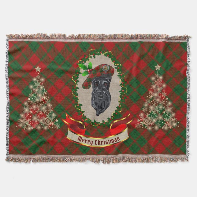 Drummond Scottie Dog Christmas Throw Blanket Decke (Vorderseite)