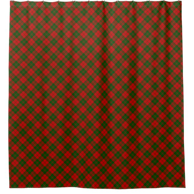 Drummond tartan rot kariert duschvorhang (Vorderseite)