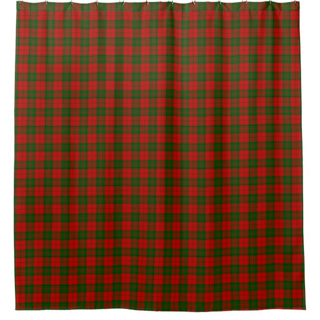 Drummond tartan rot kariert duschvorhang (Vorderseite)