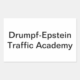 Drumpf-Epstein Trafficking Hankamer Artjunkhaus Rechteckiger Aufkleber