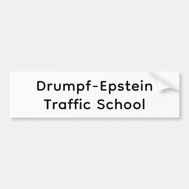 Drumpf-Epstein Verkehrsschule Hankamer Artjunkhaus Autoaufkleber (Vorne)