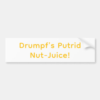 Drumpf's Nut-Juice Hankamer Artjunkhaus Splash-Art Autoaufkleber