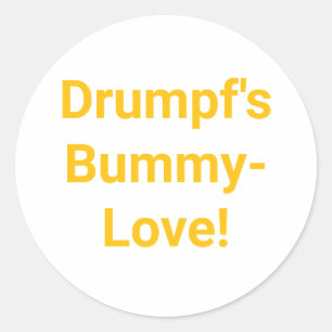Drumps Bummy-Liebe Jeff Hankamer Artjunkhaus-Comic Runder Aufkleber