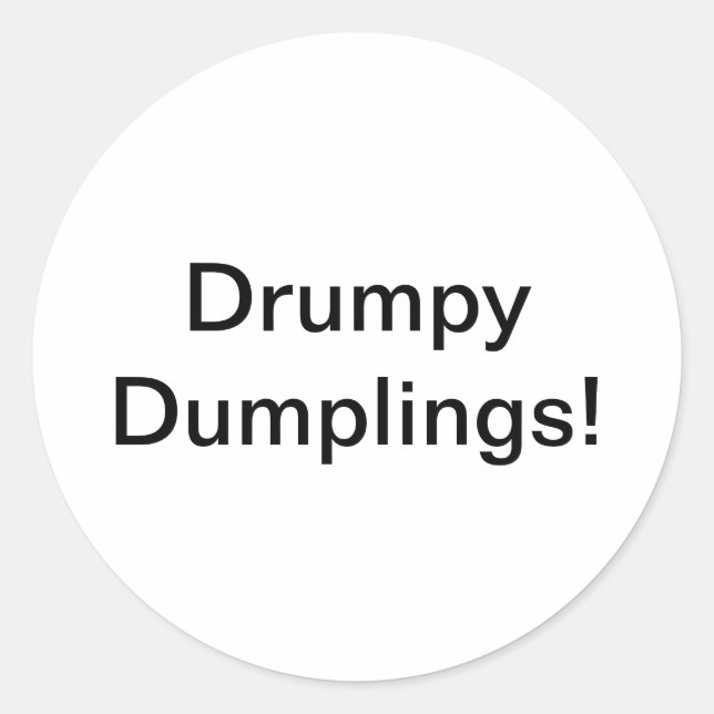 Drumpy Dumplings Jeff Hankamer Artjunkhaus Comic Runder Aufkleber (Vorderseite)