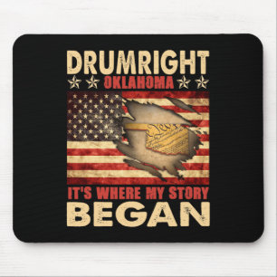 Drumright Oklahoma USA-Flagge 4. Juli Mousepad