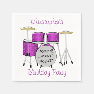 Drums Birthday Serviette
