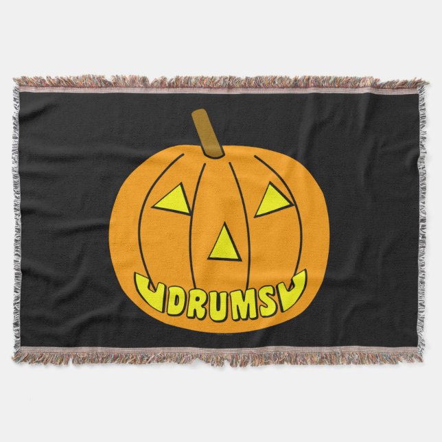 Drums Halloween Pumpkin Decke (Vorderseite)