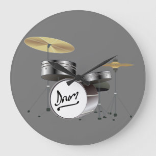 drums-instruments-music-drum große wanduhr