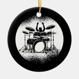 Drums Men Drum Kit Musikgeschenk Keramik Ornament