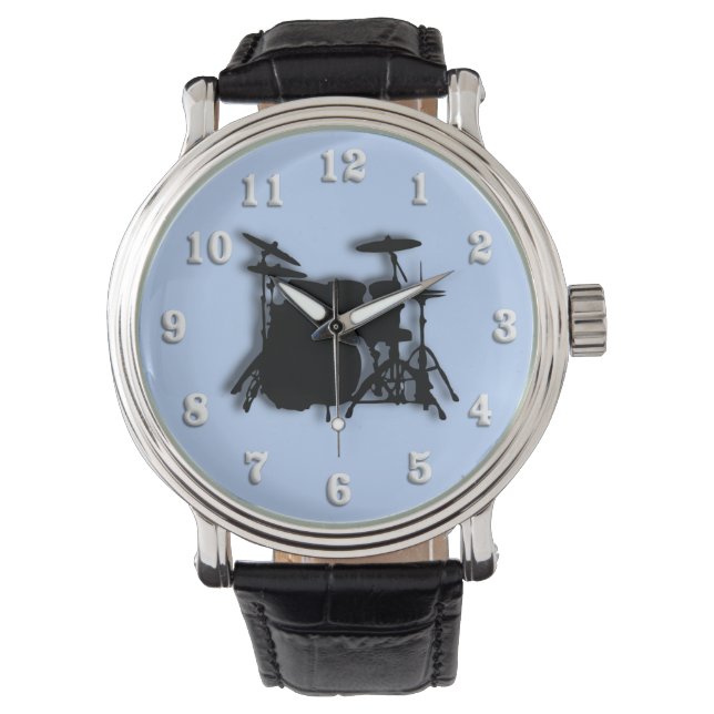 Drums Music Design Armbanduhr (Vorderseite)