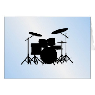 Drums Music Design Blau