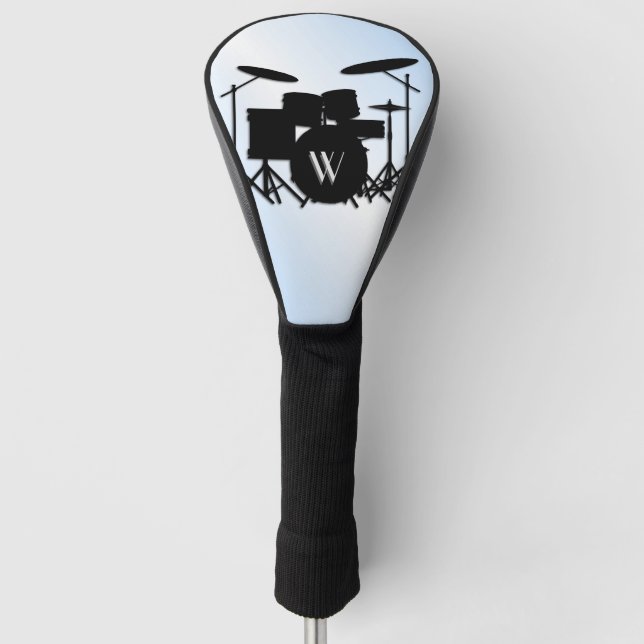 Drums Music Design Blau Golf Headcover (Vorderseite)