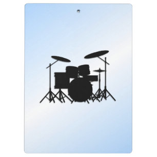 Drums Music Design Blau Klemmbrett