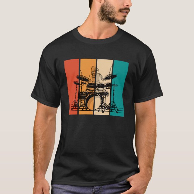 Drums Music Musical Instrument Musician Drummer Vi T-Shirt (Vorderseite)