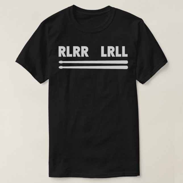 Drums Paradiddle RLRLRLL Drummer  T-Shirt (Design vorne)
