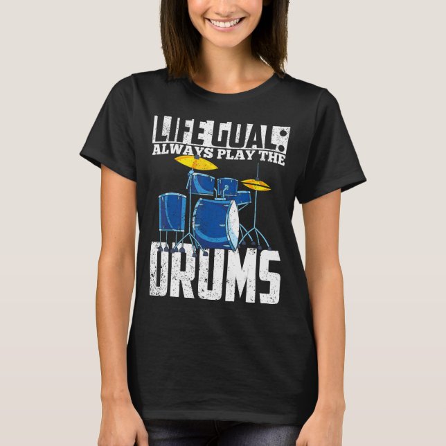 Drums Player Drummer Schlagzeug Drum Set Music Dr. T-Shirt (Vorderseite)