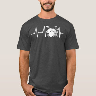 Drums Player Heartbeat Drummer-Geschenk T-Shirt