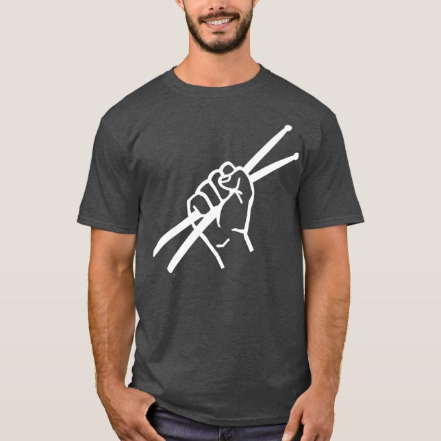 Drumsticks Drummer T-Shirt (Vorderseite)