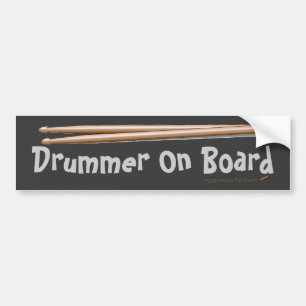 Drumsticks-Schlagzeuger-an Bord Autoaufkleber
