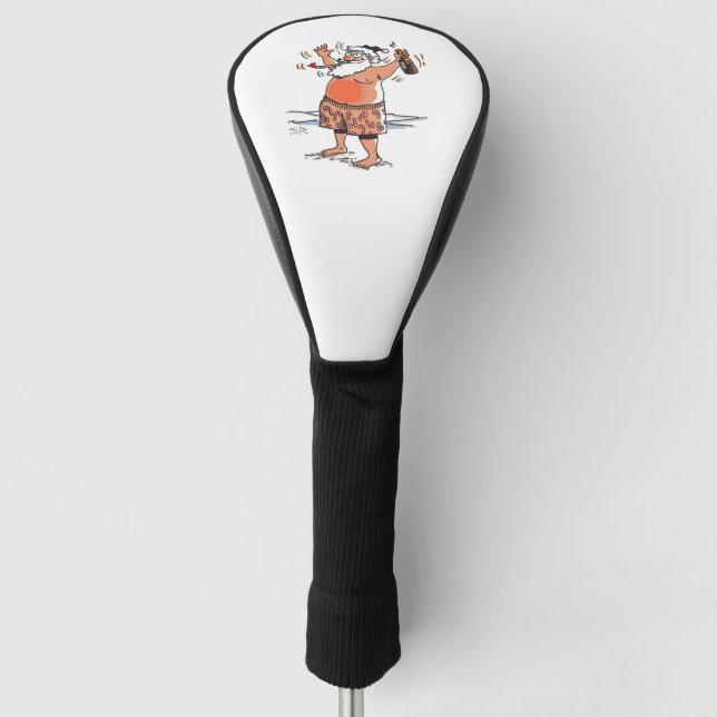 Drunk Santa golf club driver cover Headcover (Vorderseite)