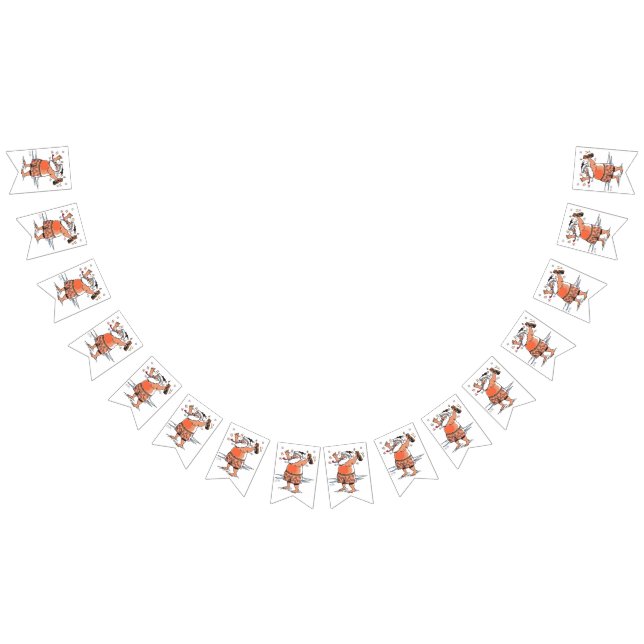 Drunk Santa swallowtail bunting banner (Alle)