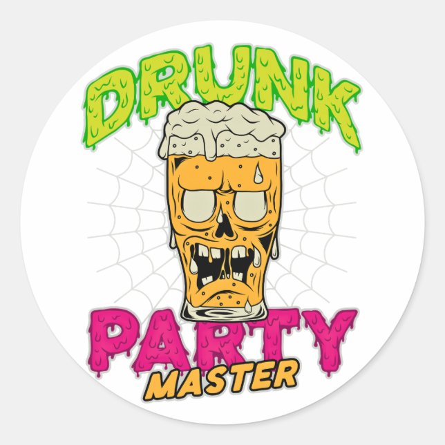 Drunk Zombie Sticker (Vorderseite)
