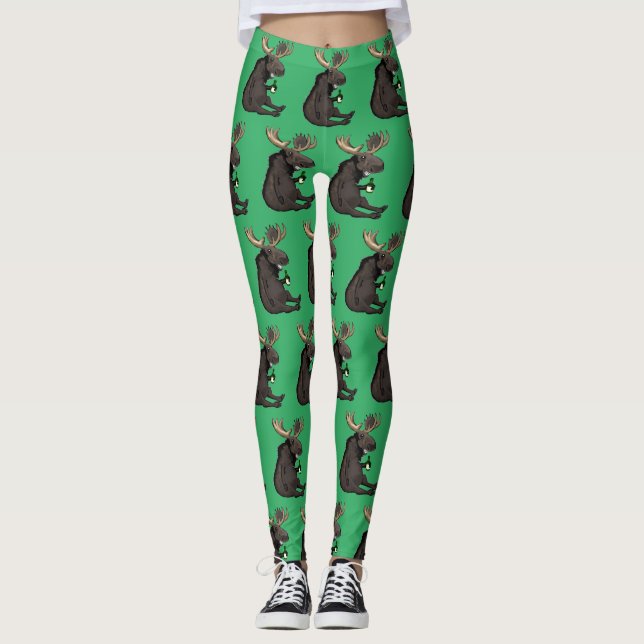 Drunken Elch Leggings (Vorderseite)