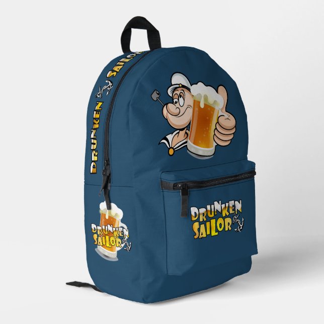 Drunken Sailor | Bedruckter Rucksack (Rückseitige Ecke links)