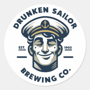 Drunken Sailor Brewing Co. Runder Aufkleber