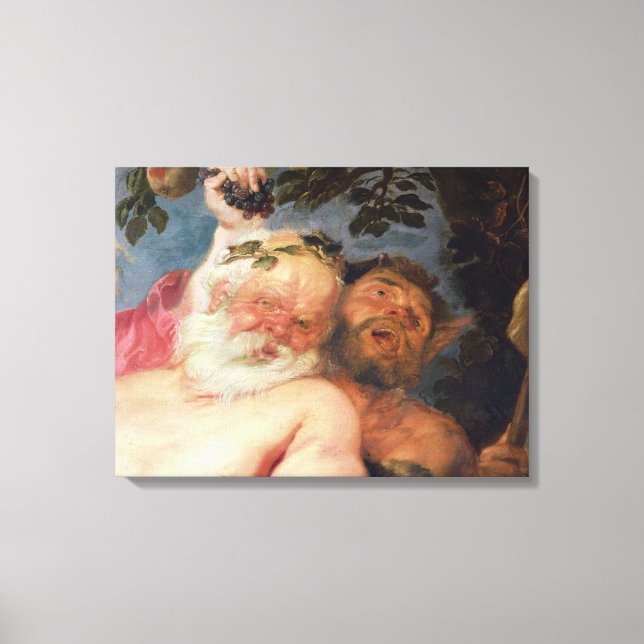 Drunken Silenus, unterstützt von Satyrs, c.1620 Leinwanddruck (Vorderseite)